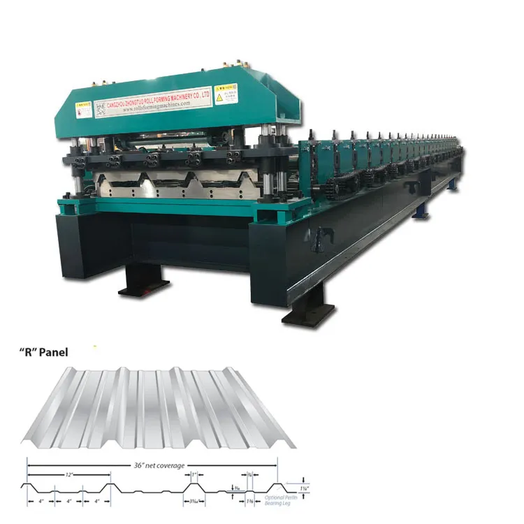 ZTRFM TR5 IBR PBR Trapezoidal Roof Sheet Metal Tile Cold Metal-bending Roll Forming Machine 15 m/min+11 kw