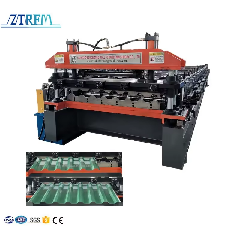 Mexico Hot Sale Full Automatic Multi Functional Tr72 and Tr101 Integrated Metal Colored Steel Roofing Sheet Making Machine