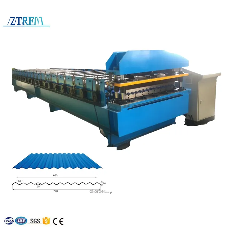 Corrugated Iron Roll Forming Machine Corrugated Metal Roof Roll Forming Machine 20 M/Min+11kw