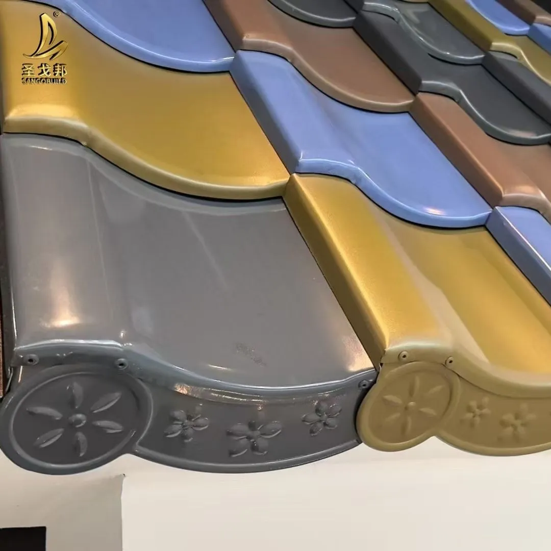 Terracotta Color Japanese Style Roof Tile Al-Mg-Mn Alloy Roof Panel for Homes & Hotels Weather Resistant Kawara Roof Tile 1.0mm+Mirror Gray