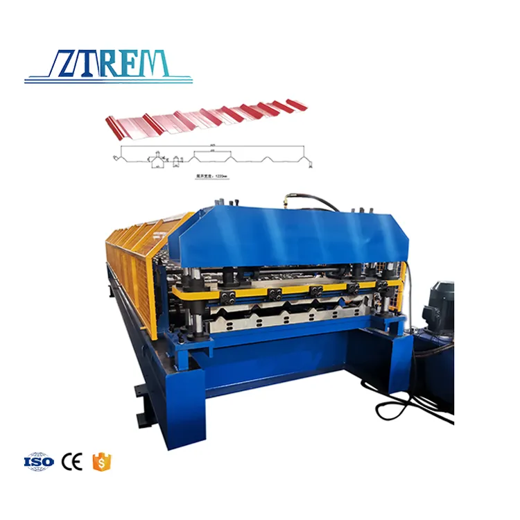 ZTRFM Ibr Roof Sheet Roll Forming Machine Trapezoid Roof Panel Roll Forming Machine Trapezoid Roof Sheet Forming Machine 15 m/min+11 kw