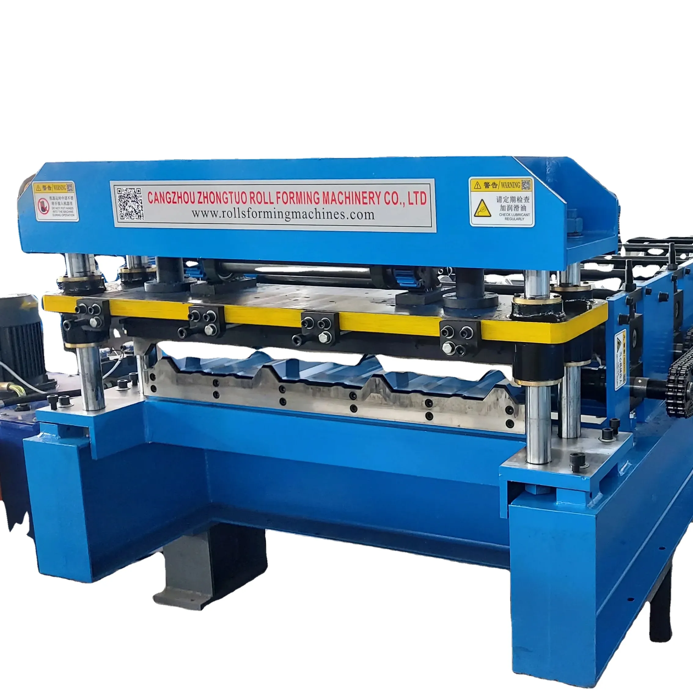 Automatic Roof Tile Making Machine PV4 Trapezoidal Roofing Sheet Machine 12 m/min+ZT-1220+11