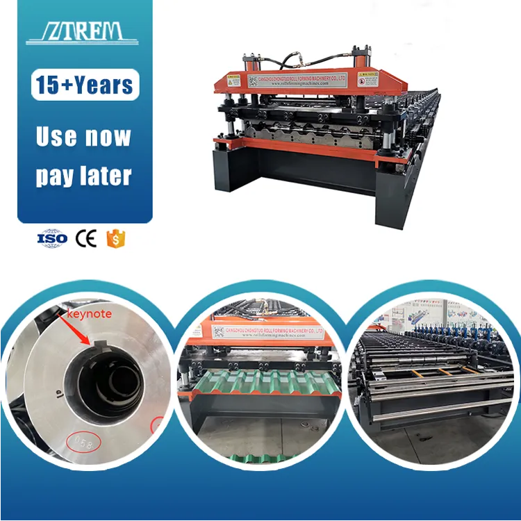 Ibr Roofing Sheet Making Machine Trapezoidal Roof Tile Roll Forming Machine Ibr Roof Sheet Machine Making 5.5 KW