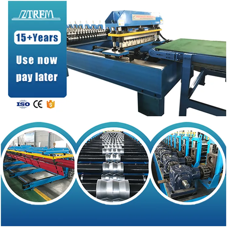 Hot Sale PLC Controlled Galvanized Corrugated Steel Tile Forming Machine for Roof Use with Hydraulic Cutting 30 m/min+ZT1220+11