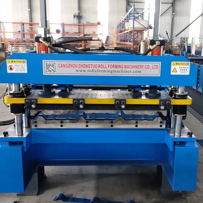 Trapezoidal Roofing Sheet Machine Flooring Use with Core Bearing Components Roofing Tile Making Machinery 15 m/min+2025 model+5.5kW