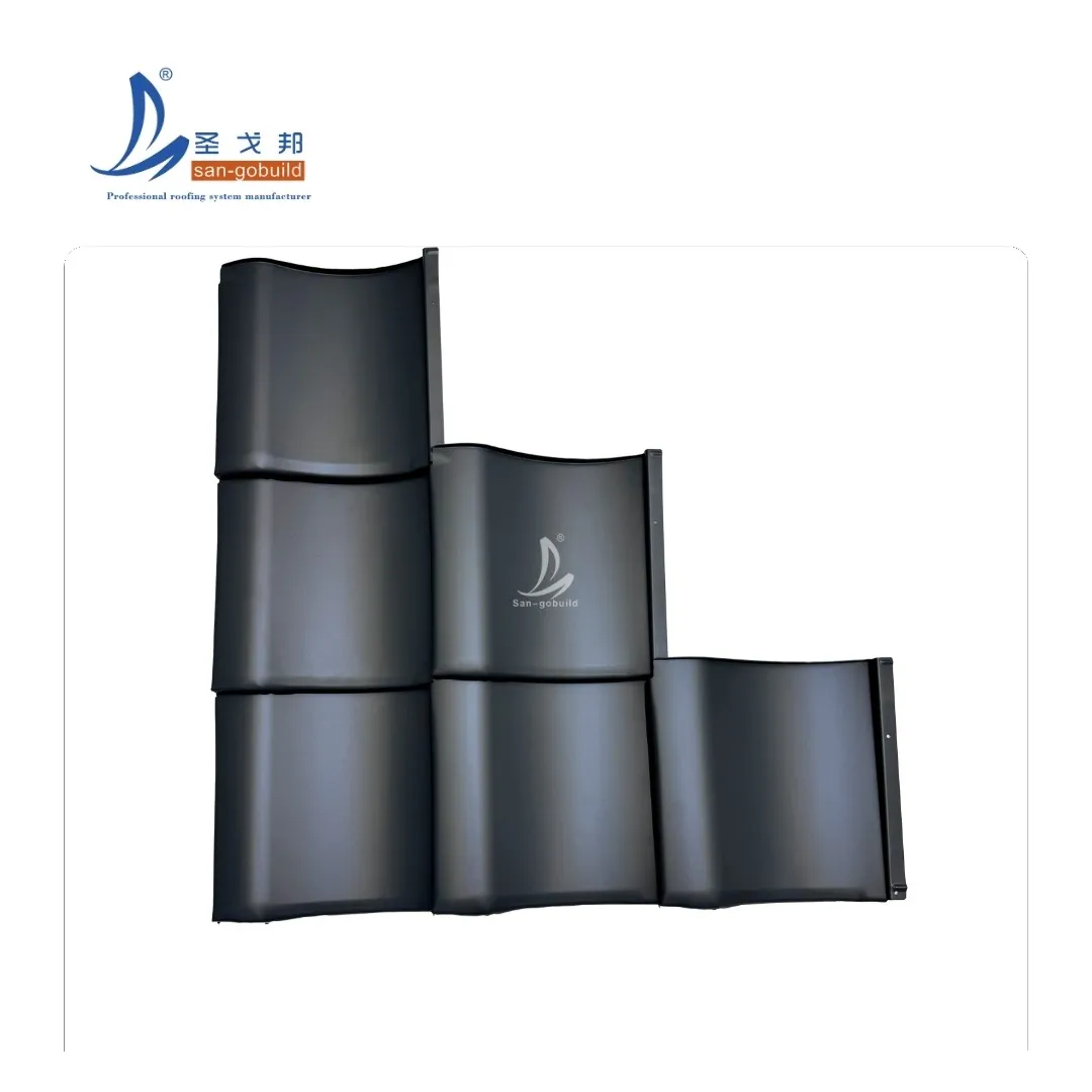 Decorative Charcoal Gray Japanese Roof Tile Modern Kawara Style Metal Panel for Temple Renovation other+dark gray