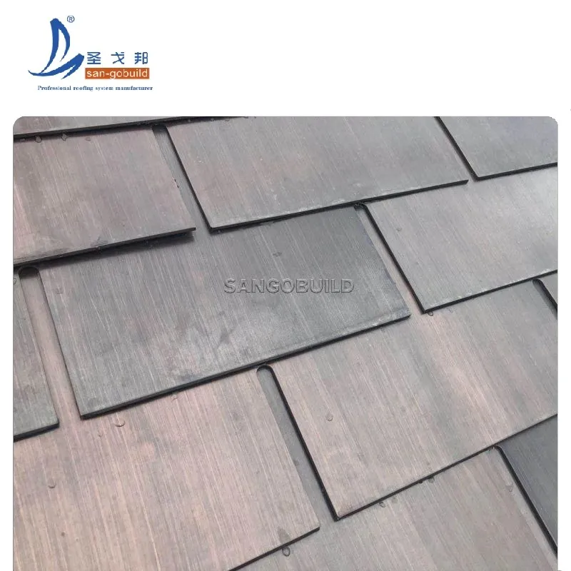Composite Slate Roof Tiles Long Lifespan Lightweight Roofing Sheets for Urban Buildings light gray+other