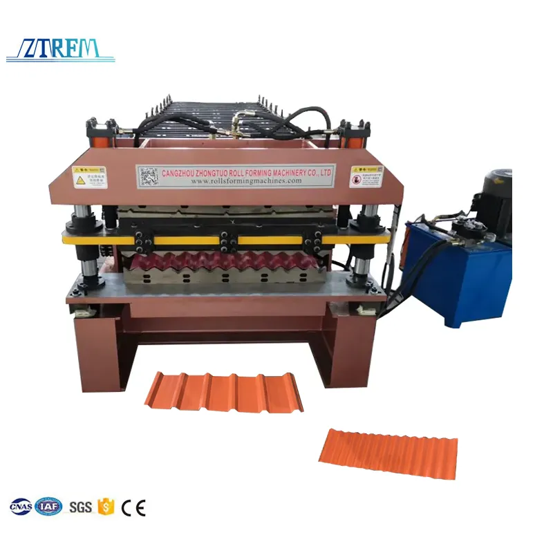 ZTRFM High Quality IBR and Corrugated Metal Roof Sheet Double Layer Tile Making Machine 5.5kw