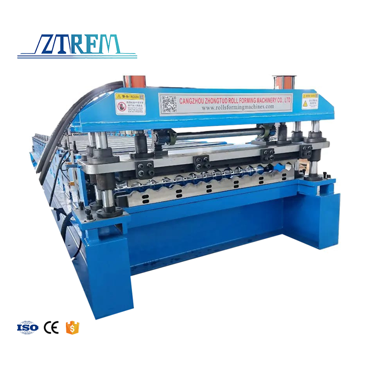 Corrugated Roof Roll Forming Machine for Steel Roofing Sheets with Gear & Bearing Long Service Life