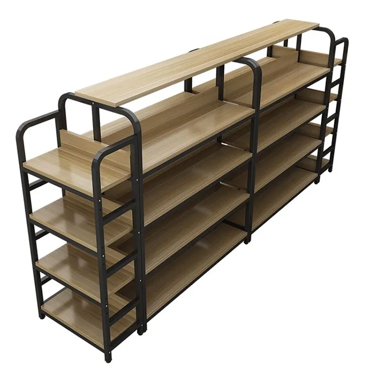 Shelf Customized Supermarket Shelf Convenience Store Items Shelf Superably Pharmacy Gondola Supermarket Rack 1-7 Layers+50-100 kg+W900/1200*D250/300/350/400/450/500*H1300/1600/1900/2200mm+ODM+Black/white/gray/wood grain/yellow/blue/red etc.