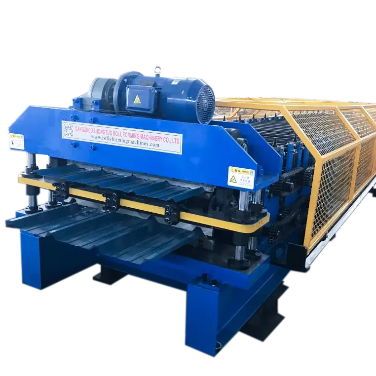 Cobertura AP4 Recto Tr4 Roofing Sheet Roll Forming Machine Tr5 Tr6 Tr8 AP5 PV4 PV6 Gear Bearing Motor High Grade Steel 18 15 m/min+11 kw