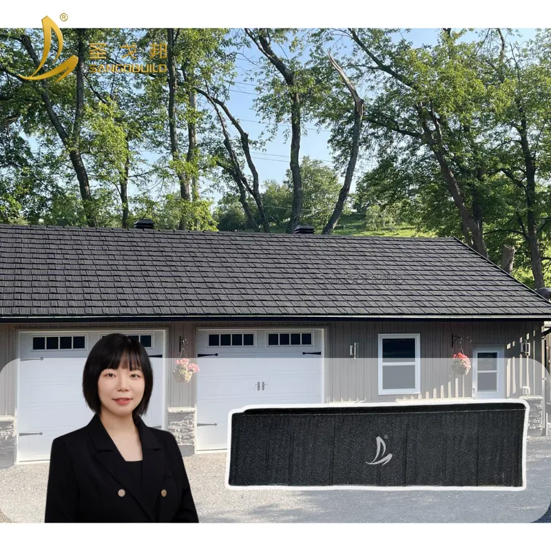 Shake Pro Interlock Roofing Sheets Modern Design Canada Construction Materials Stone Coated Metal Roof Tiles Multi-Color+0.5mm-0.55mm