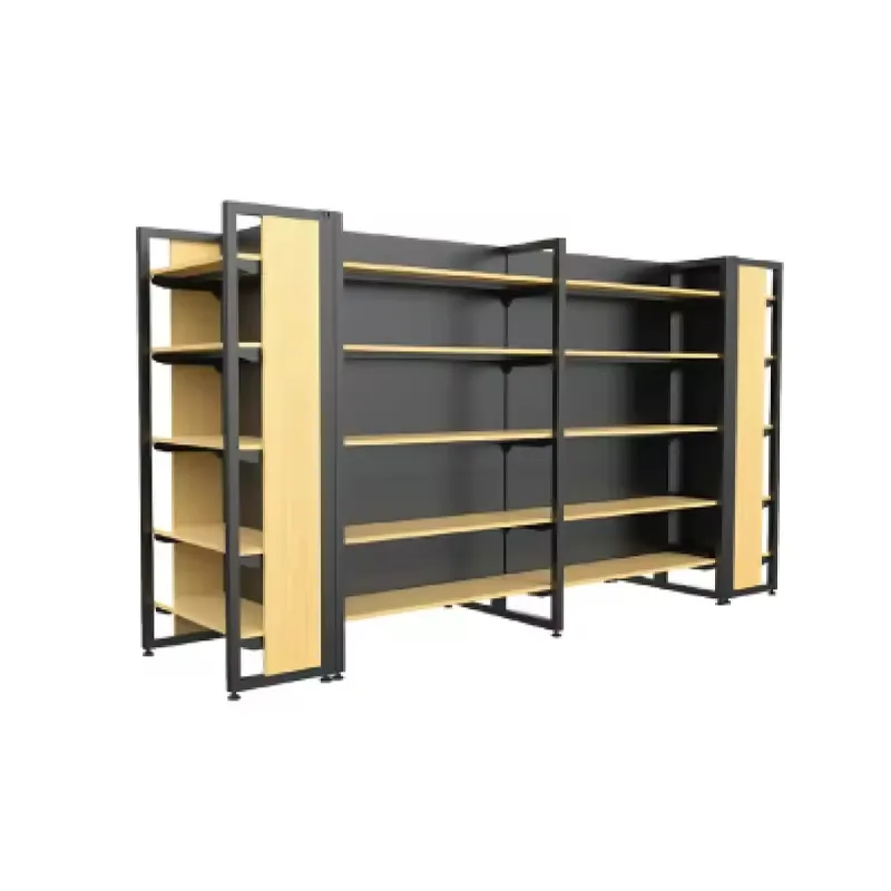 Gondola Shelving Wooden Shelves Grocery Convenience Store Display Racks Shelves Store Supermarket Metallic Shelves 1-5 Layers+10-50 kg+Any Color+W900/1200*D250/300/350/400/450/500*H1300/1600/1900/2200mm+ODM
