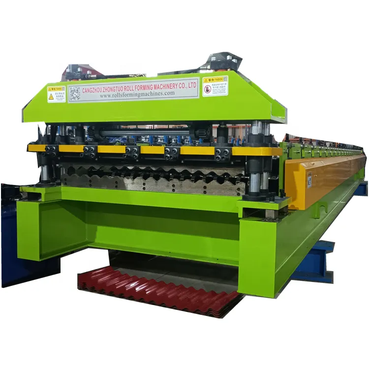 Zinc Corrugated Tile Roofing Steel Metal Sheet Rolling Machine for Building Material 2025News+5.5kw+30 m/min