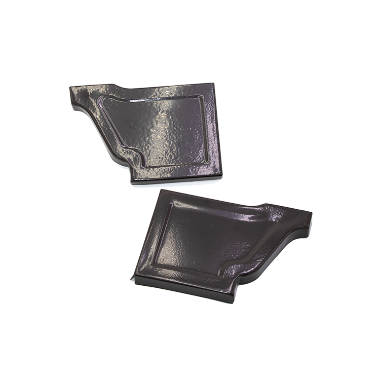 6 Inch Aluminum Profile K-Style Gutter End Caps Left Right Pair for Rain Drainage System