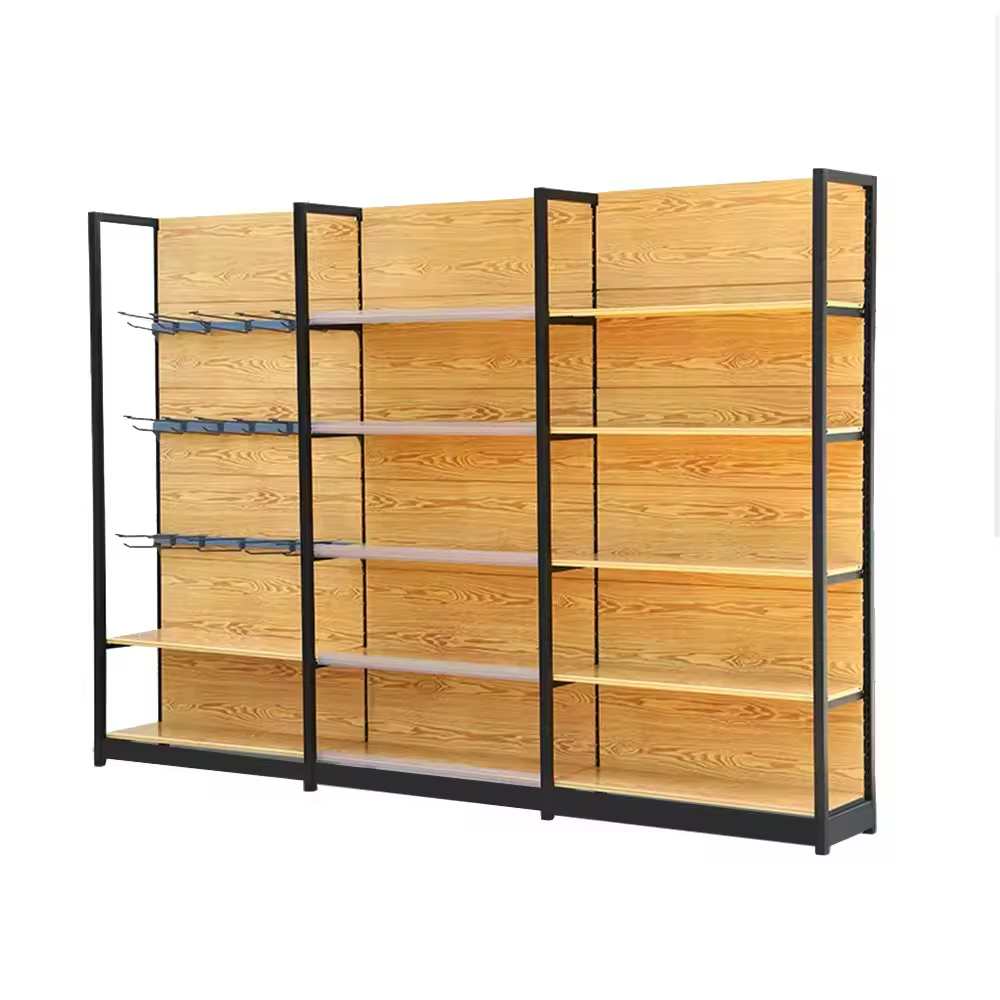 2024 High Quality Gondola Shelving Supermarket Display Racks Single or Double Sides Gondola Shelf for Stores