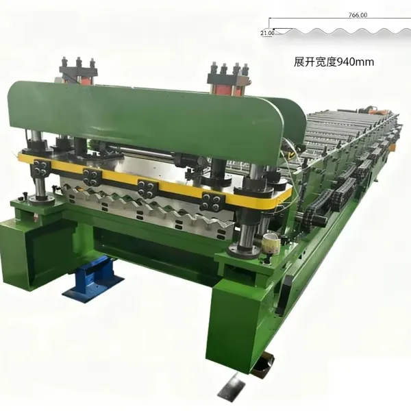 ZT16-940 Corrugated Roof Panel Roll Forming Machine Metal Roofing Sheet Maker Corrugated Roof Sheet Machine ZTRFM Corrugated Roof Panel Roll Forming Machine+11 KW+15 m/min