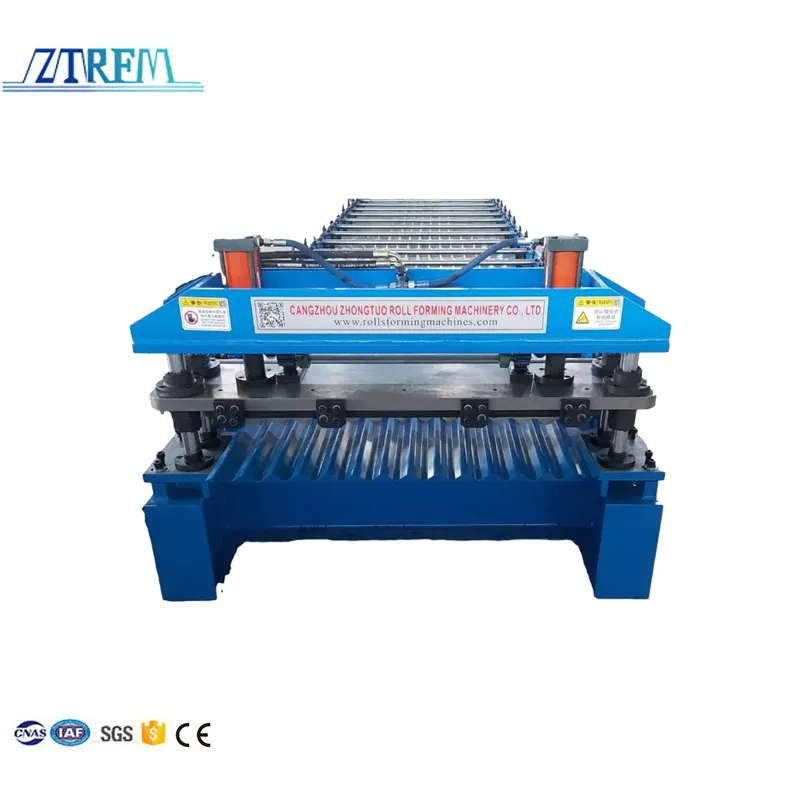 ZTRFM Corrugated Steel Roofing Sheet Machine Corrugated Roof Sheet Roll Forming Machines 7kw+15 m/min