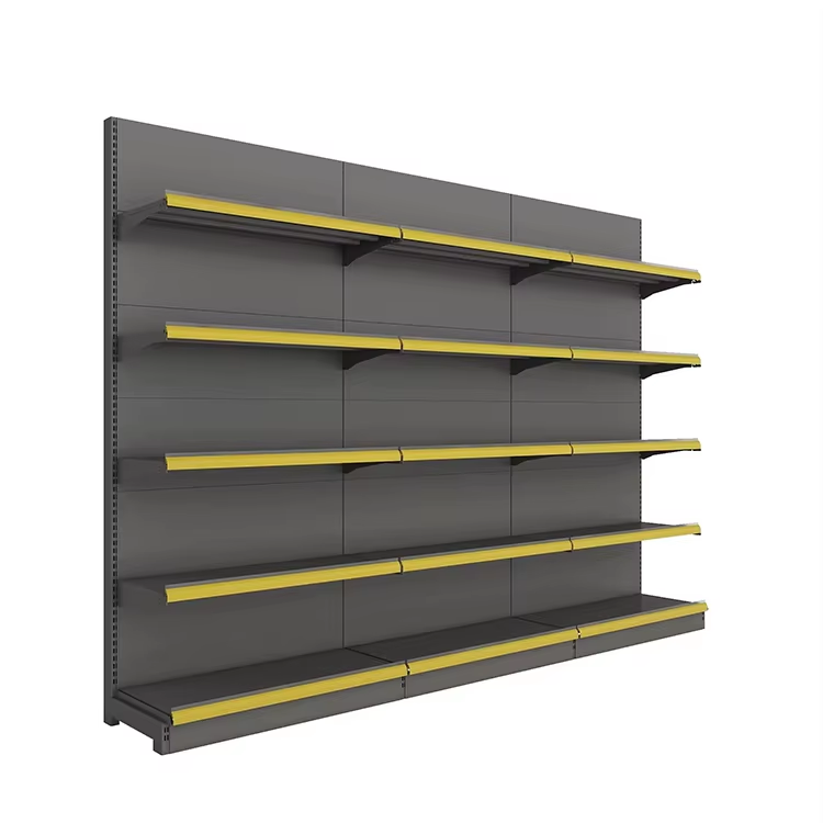 Supermarket Single-sided Multi-layer Metal Display Shelf CE Certified 3+ Year Warranty Quick Installation for Retail Pharmacy