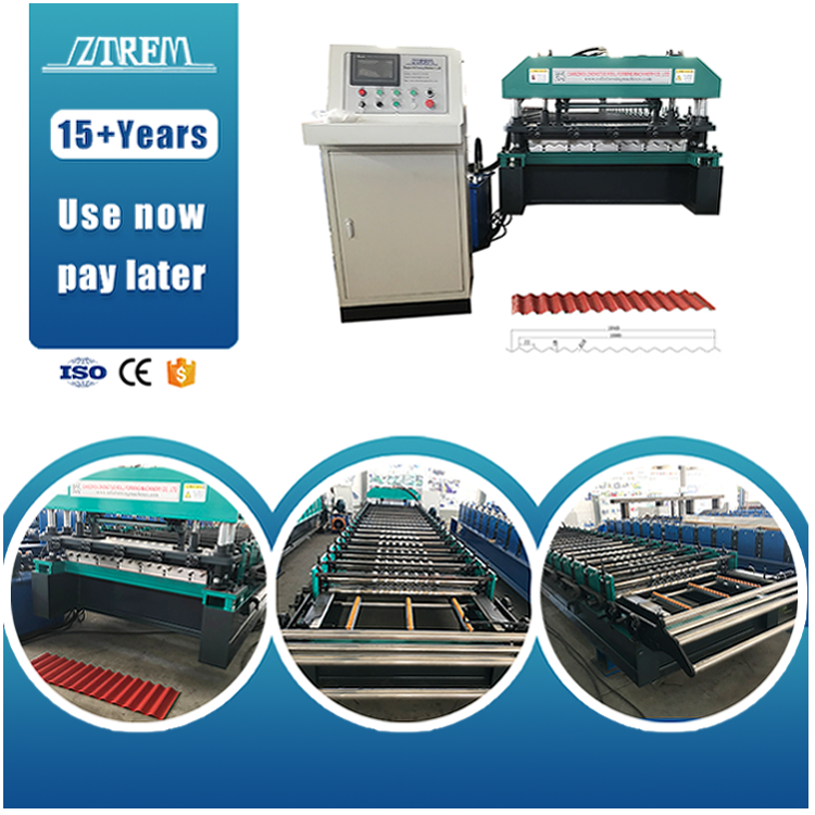 Corrugated Metal Steel Roofing Sheet Tile Forming Machine with Colored Steel and Motor