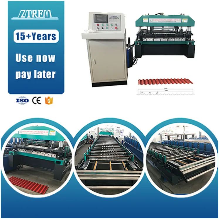 Corrugated Metal Steel Roofing Sheet Tile Forming Machine Colored