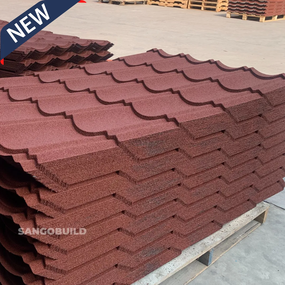 SANGOBUILD New Roofing Materials Tiles Long Size Easy Install Stone Coated Corrugated Roofing Metal Sheets PPGL 0.35mm