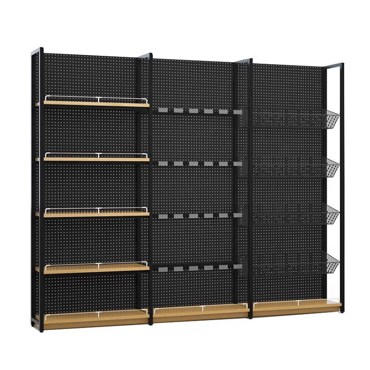 New Light-Duty Metallic Supermarket Shelves Display Racks Good for Grocery Store and Supermarket Storage