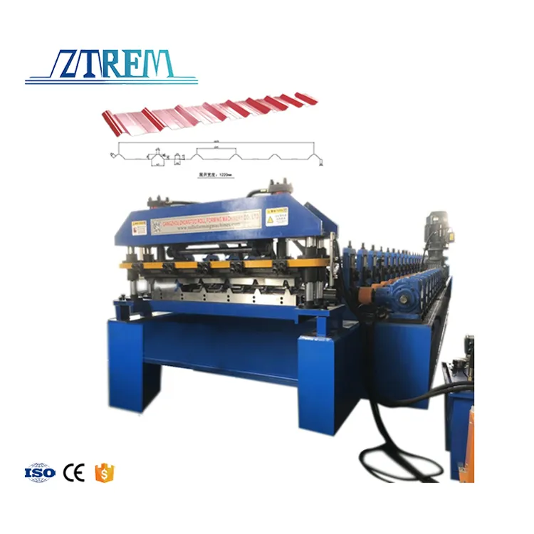 Trapezoidal Metal Roof Sheet Roll Forming Machine Popular IBR Iron Roofing Sheet Making Machine ZT1220+11+30 m/min