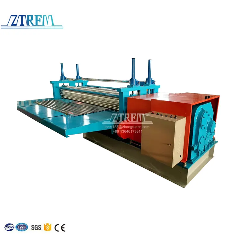 ZTRFM 3m Horizontal Corrugated Pressing Metal Barrel Corrugation Machine Roof Tile Making Machine 5.5kw