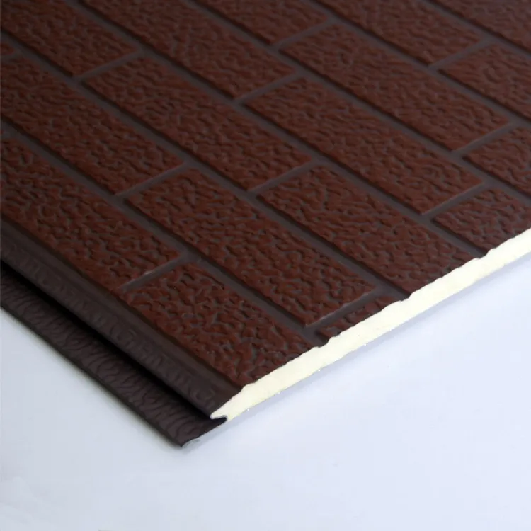 Insulated Metal Siding Panels Waterproof Exterior Wall Cladding Soundproof PU Sandwich Panel for Building 16mm+Metal Carving Board