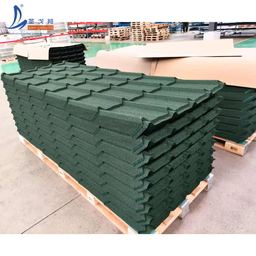 Long Span Aluminum Roofing Tiles Corrugated Bamboo Zink Stone Coated Metal Roofing Sheets