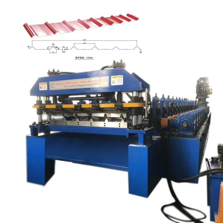 OEM ODM Customized High Speed Glazed Trapezoidal Roof Sheet Roll Forming Machine with Gear Bearing & Motor for High Productivity 30 m/min+Trapezoidal Roof Sheet Roll Forming Machine+11 kw
