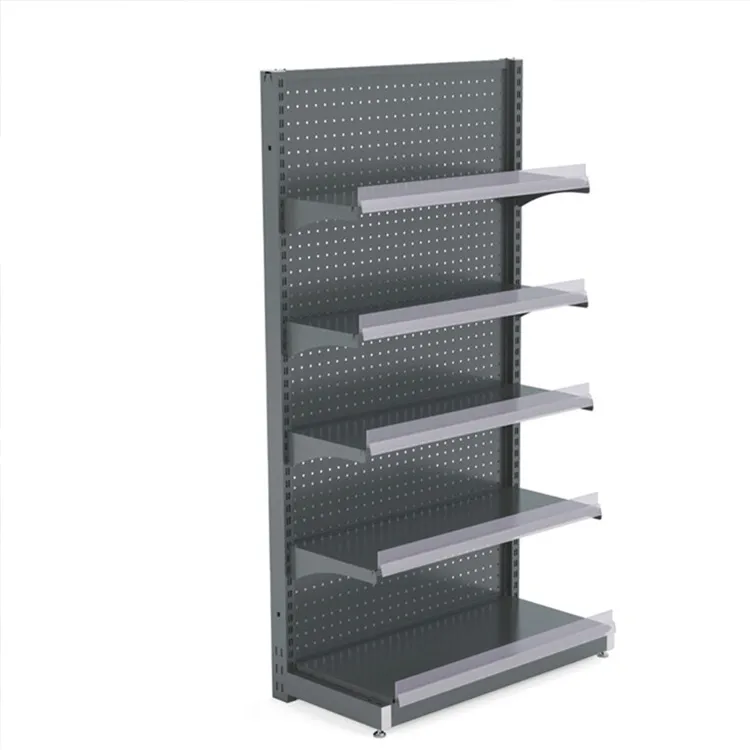Mracking Wholesale Modern Design Gondola Back Panel Supermarket Shelf High End Hot Sell Supermarket Shelf 1-7 Layers+120-160 kg+W900/1200*D250/300/350/400/450/500*H1300/1600/1900/2200mm+ODM+Black/white/gray/wood grain/yellow/blue/red etc.