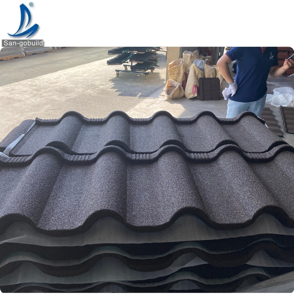 Black Color Golan Alu-zinc Roofing Sheet Factory Price Egypt Corrugated Metal Roofing Sheet