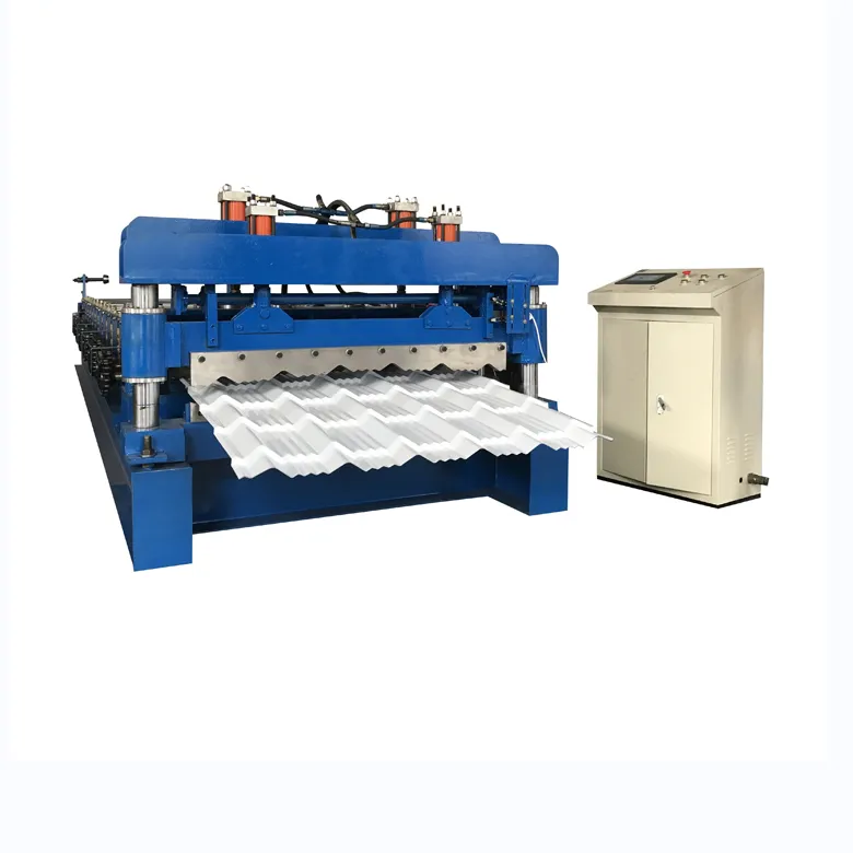 Glazed Tile Roll Forming Machine Step Tiles Roll Forming Machines 0-5 m/min+Glazed+11 kw