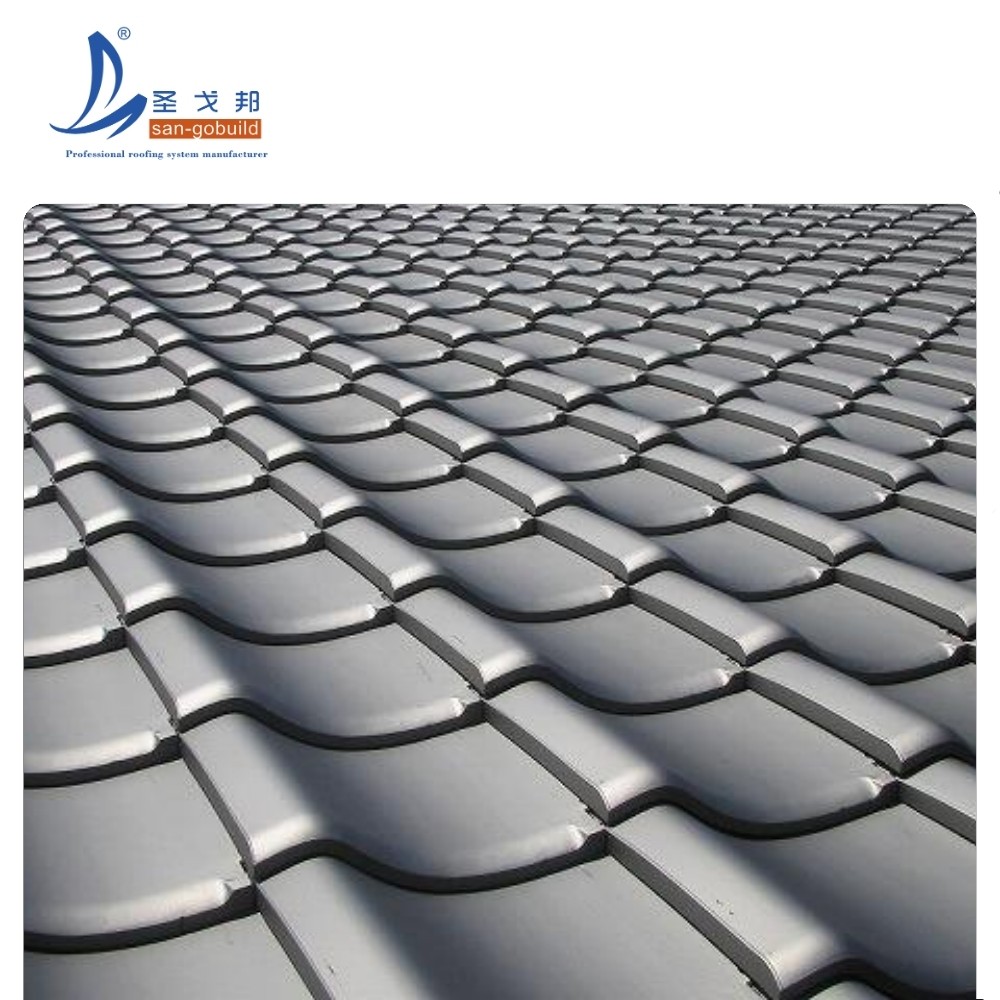 Weatherproof Decorative Kawara Roofing Tile Traditional Look Metal Roof for Villas and Gardens