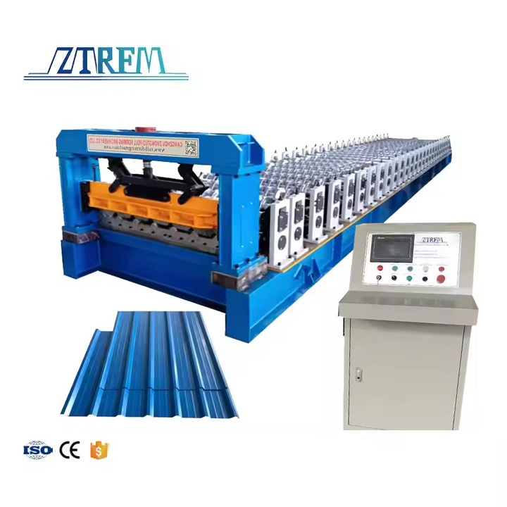 Metal Colored Steel Trapezoidal Roof Sheet Roll Forming Machine Ibr Roofing Sheet Making Machine