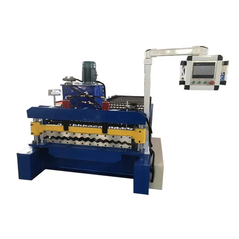 High Efficiency Roll Forming Machine Corrugated Metal Roofing Sheet Roll Forming Machine Roof Panel Roof Tile Making Machine Corrugated metal roll forming machine+5.5KW-7.5KW+30 m/min