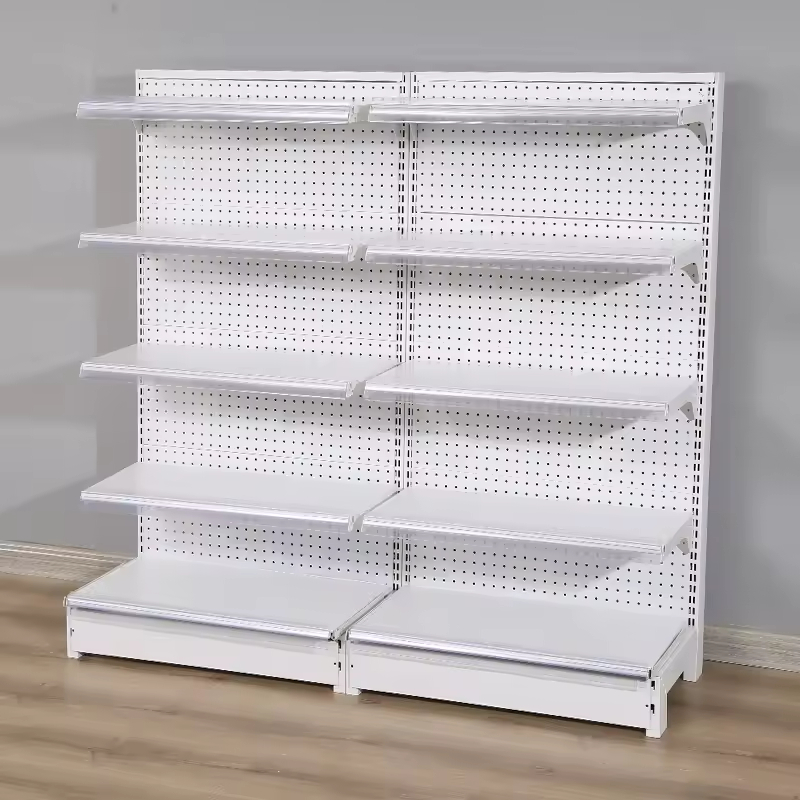 Chinese Manufacturers of Supermarket Shelves Supply Steel and Wood Material Customizable Capacity Store Product Display Racks