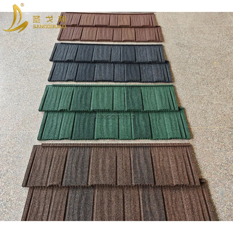 New Design Interlock Building Materials Flexible Roof Tiles Outdoor Wholesale Stone Coated Metal Roofing Sheets Multi-Color+0.5mm-0.55mm