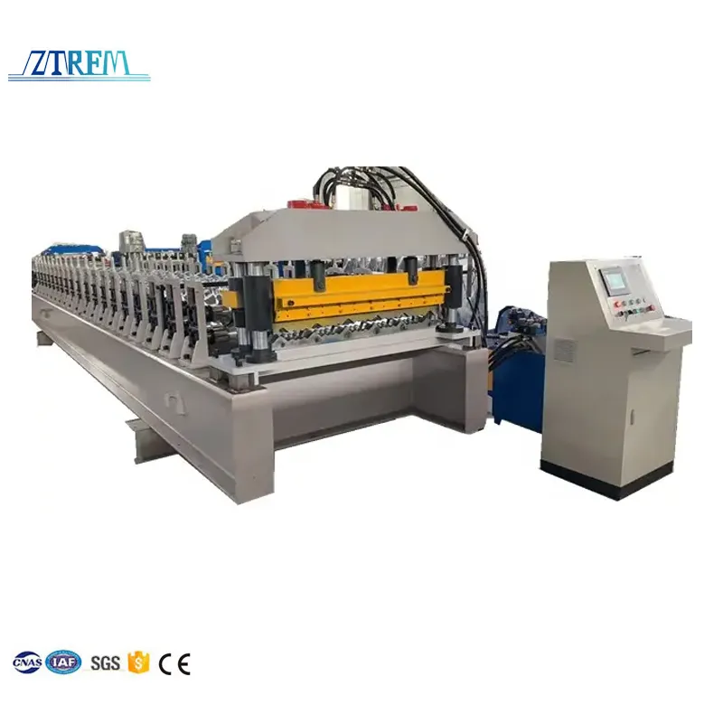 ZTRFM Metal Step Tile Making Machine Metal Roof Roll Forming Machine 12m/min+5.5kw