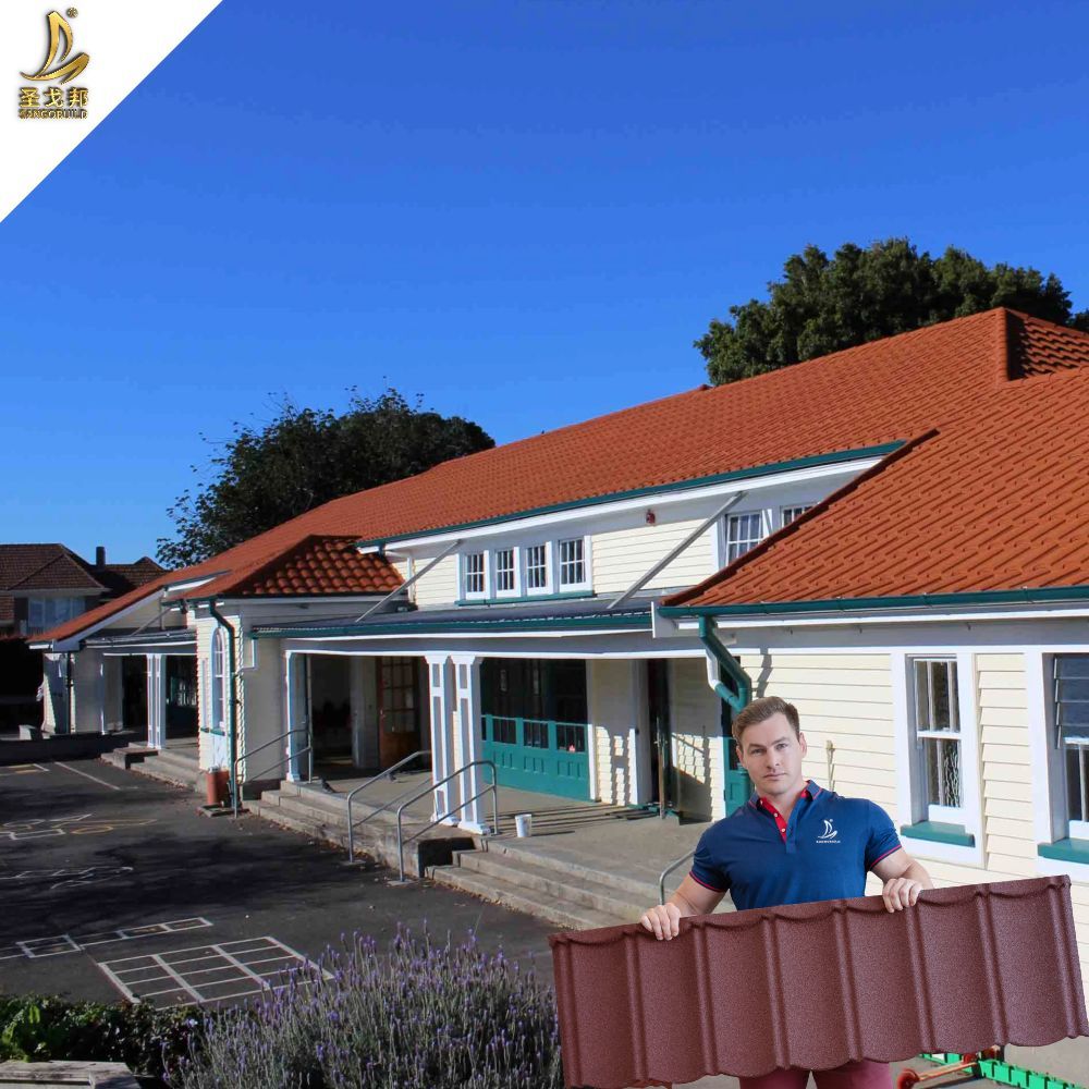 Senegal Uv Resistant Roof Tile Metal Roofing Sheets Building Materials for House Roofing Stone Coated Step Tiles in Nigeria