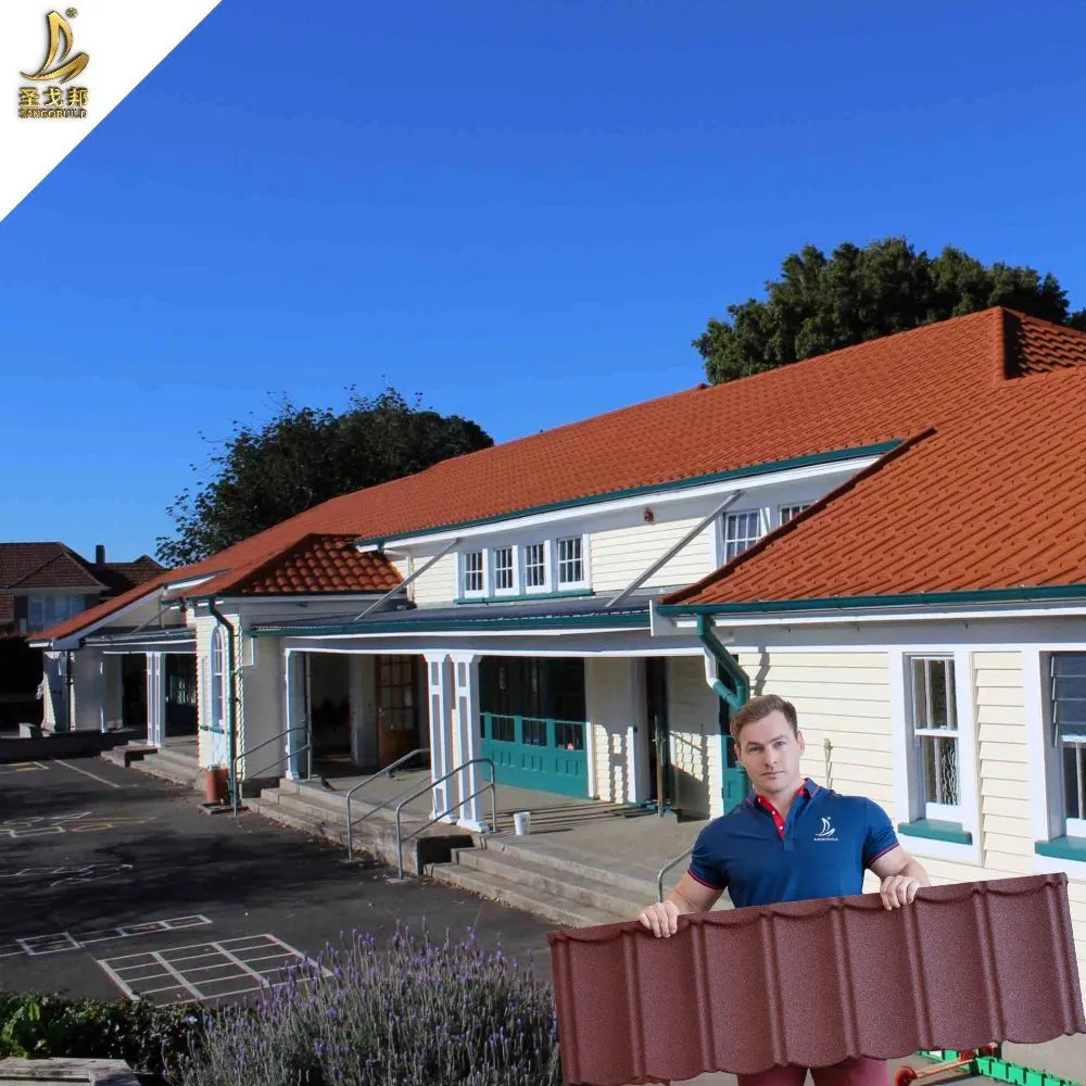Senegal Uv Resistant Roof Tile Metal Roofing Sheets Building Materials for House Roofing Stone Coated Step Tiles in Nigeria stone coated