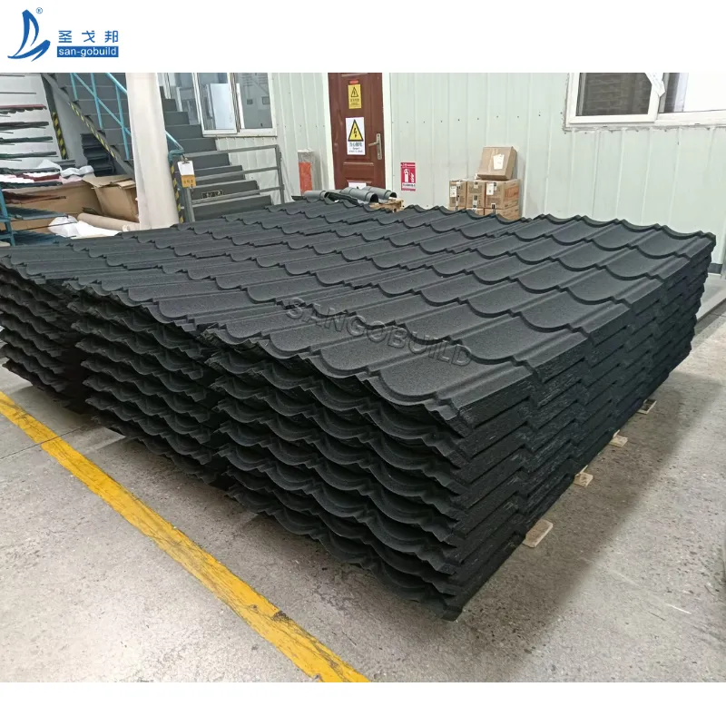 High Quality Shingles Roof Innovative Design Long Span Stone Coated Metal Roof Tile for Different Buildings Standard and customized color+0.25mm-0.5mm