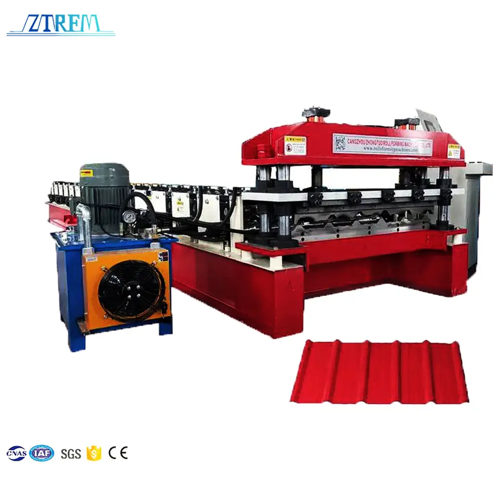 For Full Automatic Trapezoidal Roof Sheet Machine Colored Steel Motor Gear PLC Control System