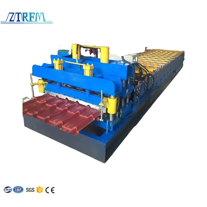 For Trapezoidal Steel Roof Sheet & Tile Forming Machine with PLC Control Gear & Bearing CE Certified 25 M/min+5.5kw