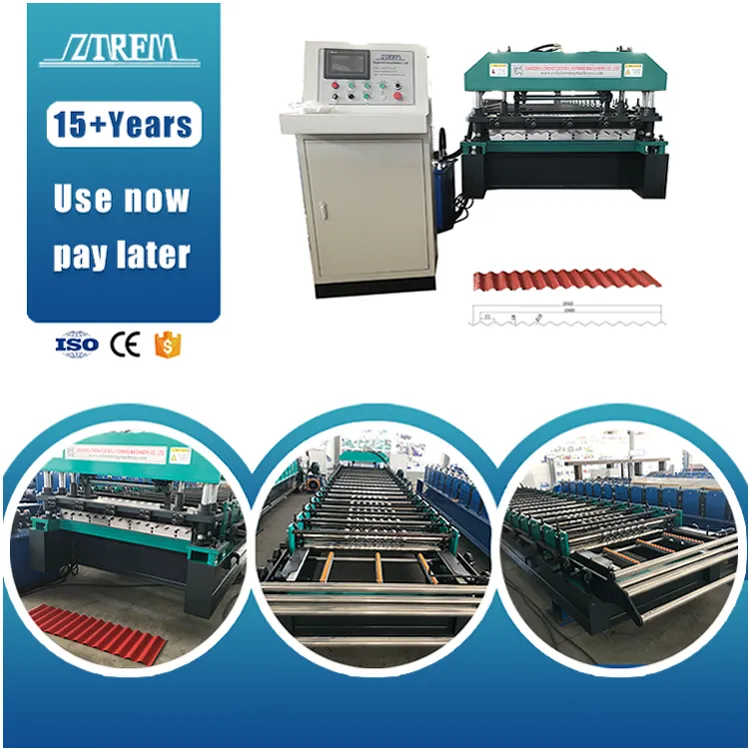 Corrugated Roof Tile Sheet Making Machinery Corrugated Roof Tile Machine Corrugation Machine 12 m/min+ZT1220+11