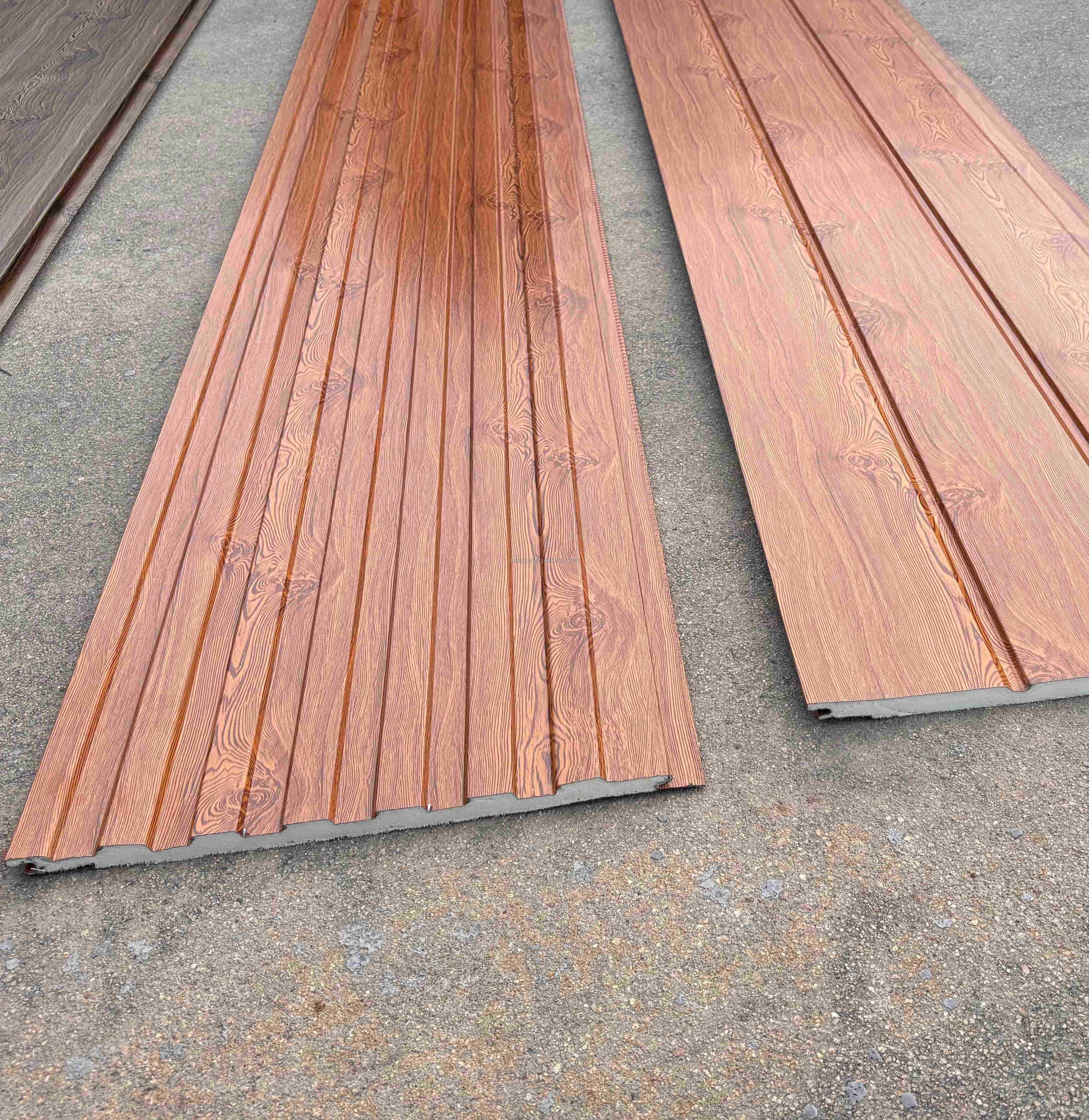Heat Insulation PU External Wall Cladding 3D Metal Sandwich Decorative Panel Fireproof Carved Metal Board