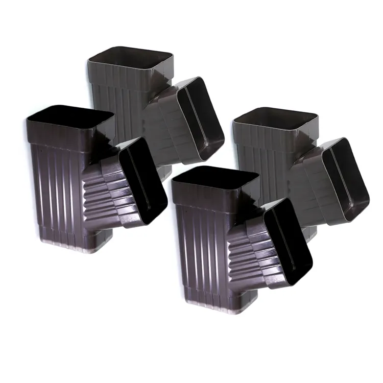 Rainwater Downspout Connection Aluminum Die Cast Oblique Tee 1.5mm