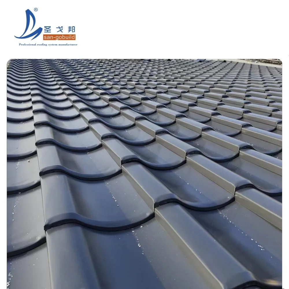 Modern Decorative Metal Roof Sheet Japanese Kawara Tile for Zen Villas and Guesthouses other+dark gray